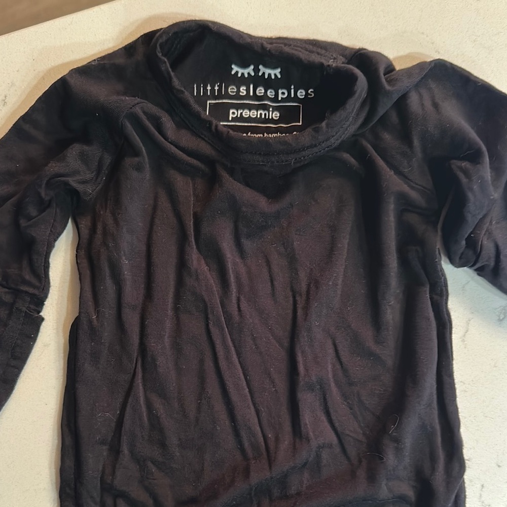 Little Sleepies Black Long Sleeve Tee Soft and Relaxed